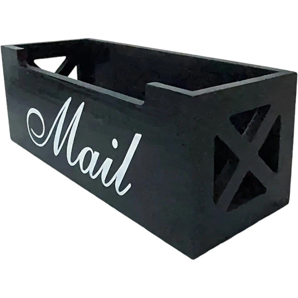 Modern Mail Holder For Desk, Wood Letter Organizer Sorter Envelope Organizer Bill Filling Rack Wood Mail Basket Magazine Holder For Home Office