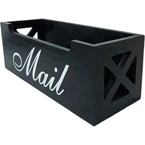Modern Mail Holder For Desk, Wood Letter Organizer Sorter Envelope Organizer Bill Filling Rack Wood Mail Basket Magazine Holder For Home Office
