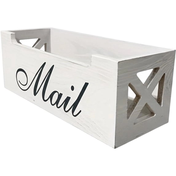 Modern Mail Holder For Desk, Wood Letter Organizer Sorter Envelope Organizer Bill Filling Rack Wood Mail Basket Magazine Holder For Home Office