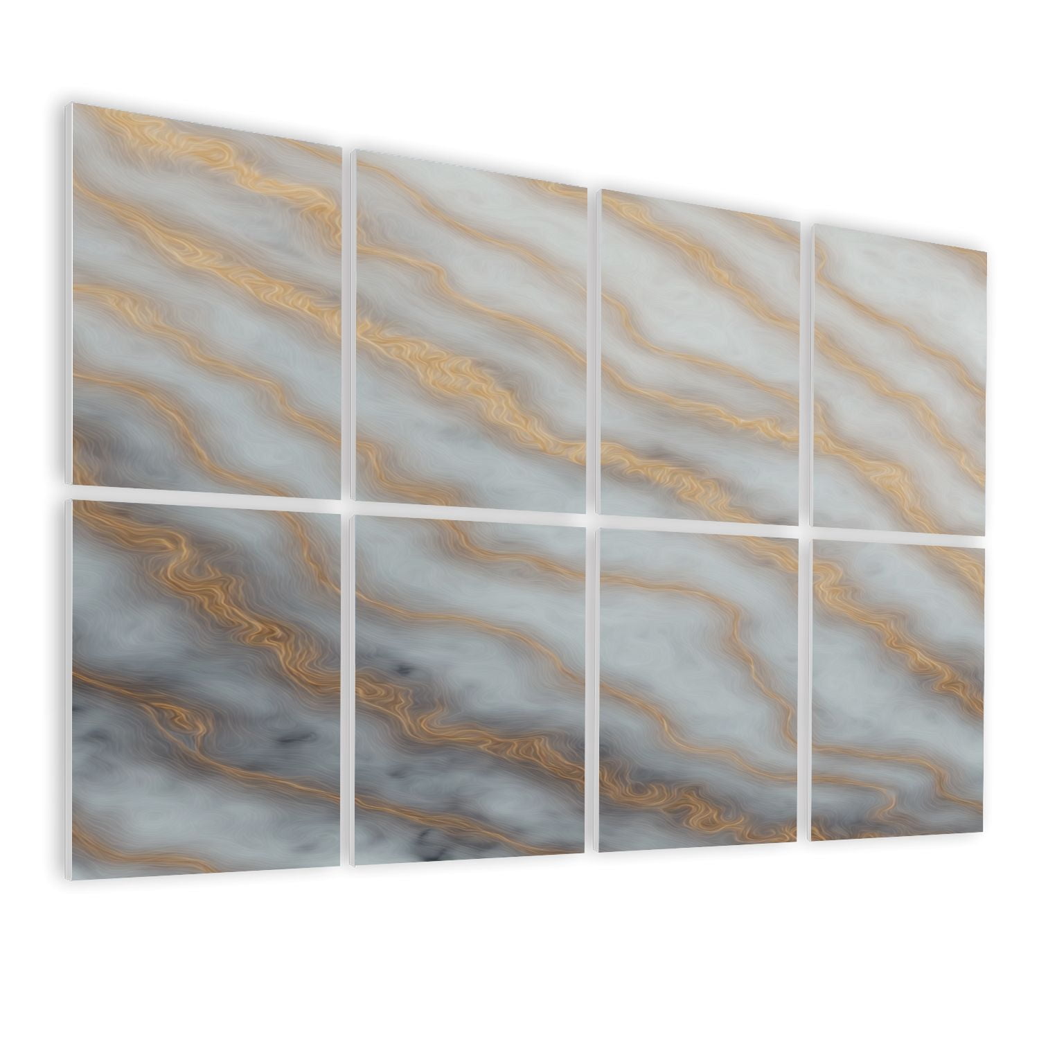 Modern Marble 8 Pack Art Acoustic Panels Sound Absorbing brown umber almond bronze buff beige taupe random marble Decorative Soundproof Wall Panels Self Adhesive for Nursery Game Room Bedroom 48"x32"