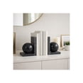 Modern Marble Bookend with Orb for Bookshelf Decor - Decorative Book ...