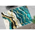 thumbnail image 1 of Modern Marble Rugs, 3D Printeds Rugs, Blue And Gold Marble Rug, Blue Marble Rug, Alcohol Ink Rug, Small Rugs, Personalized Gifts Rugs, 3.3'x9.2' - 100x280 cm, 1 of 8
