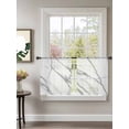 thumbnail image 1 of Modern Marble Texture Art Chiffon Sheer Curtains 54 Inches Long, Nature Stone Artwork Grey 2 Rod Pocket Window Treatment Voile Drapes Curtains for Living Room Bedroom,2 Panels, 52x54In, 1 of 9