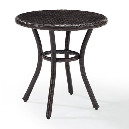Modern Marketing Concepts CO7217-BR Palm Harbor Outdoor Wicker Round Side Table- Brown