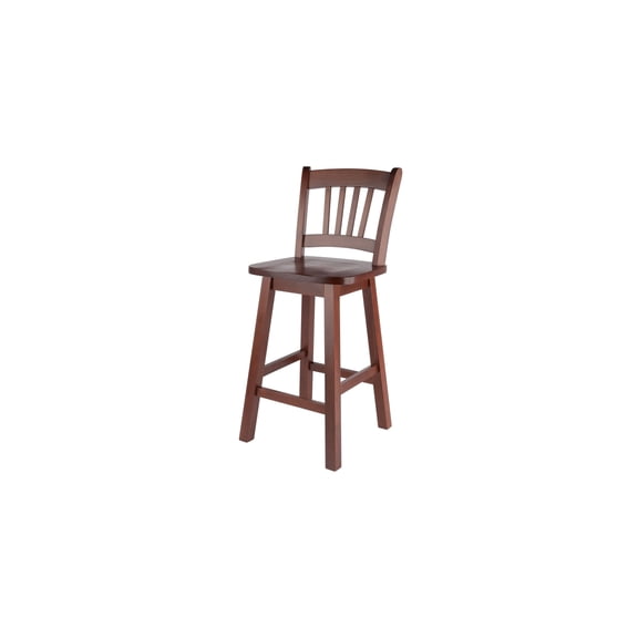Modern Marvel Swivel Seat Counter Stool, Walnut