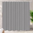 thumbnail image 1 of Modern Masculine Decor Shower Curtain,Black White Grey Stripes Fine Pin Diagonal Bathroom Decor Polyester Fiber Plastic Rings Quick-Drying Waterproof for Bathtubs/Bathroom, 72x72 inches, 1 of 6