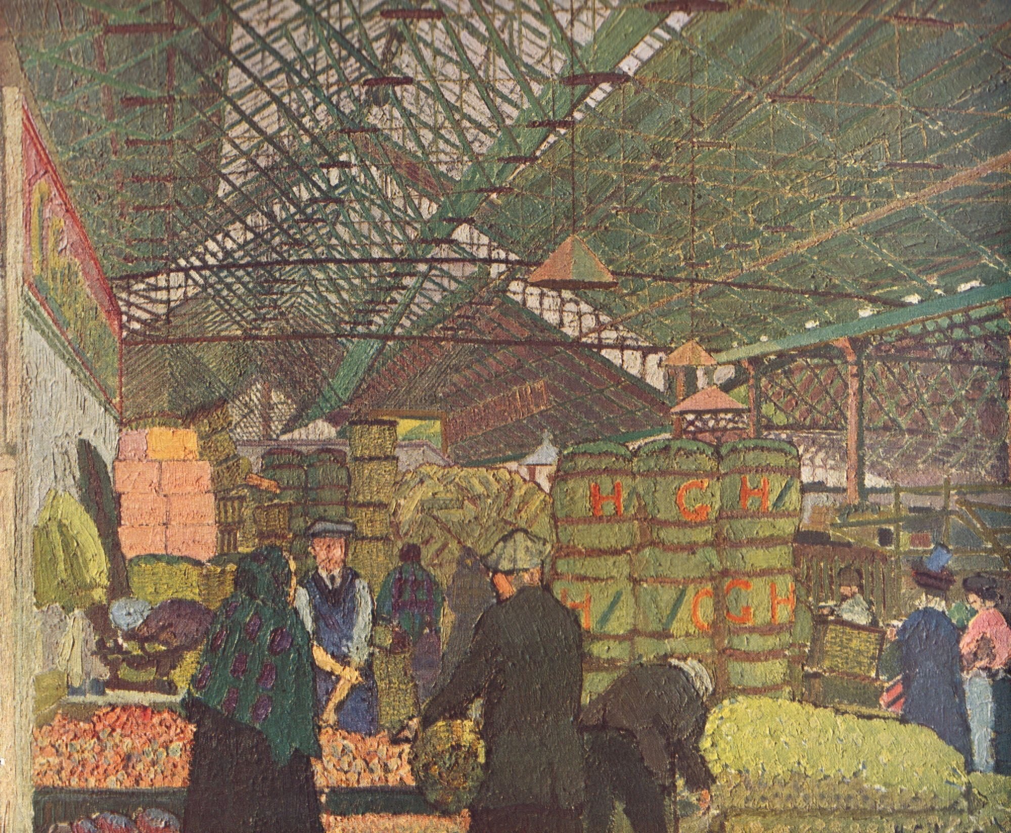 Modern Masterpieces nd Leeds Market Canvas Art - Harold Gilman (24 x 36)