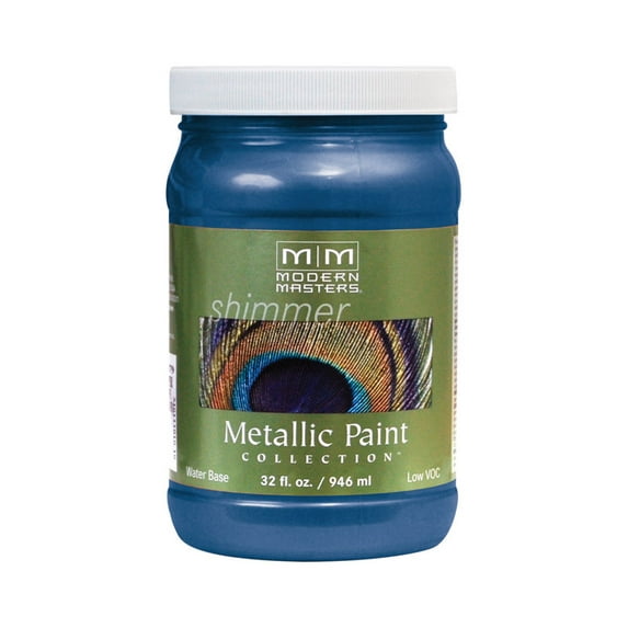 30 oz Modern Masters ME655 Sapphire Metallic Paint Collection, Satin Water-Based Decorative Metallic Paint
