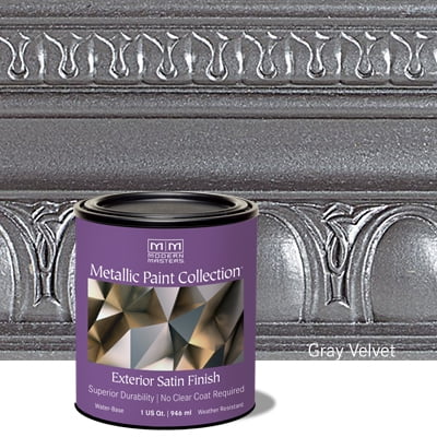 Modern Masters 337161 Exterior Metallic Paint, Gray Velvet - 1 qt.