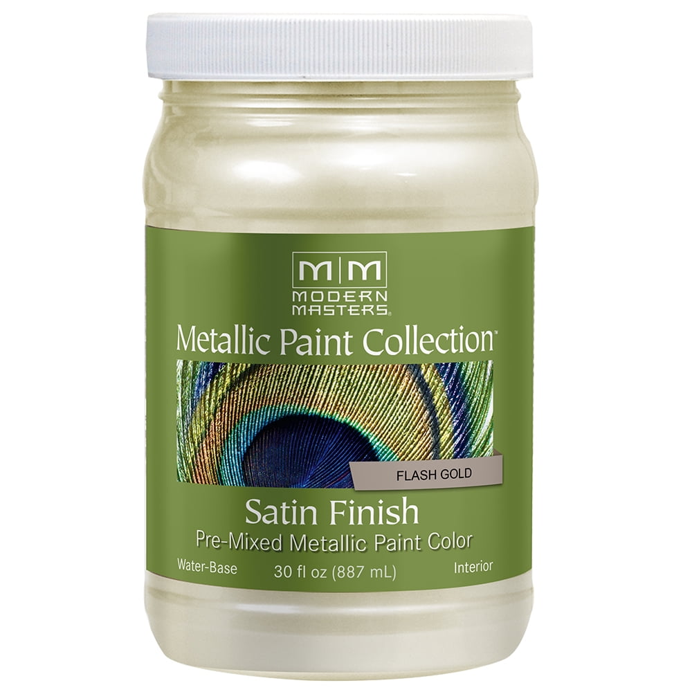 Modern Masters ME16432 Flash Gold Metallic Paint, 1 Quart