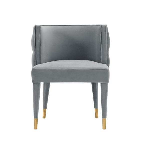 Manhattan Comfort Maya Dining Chair with Solid Wood Frame in Gray