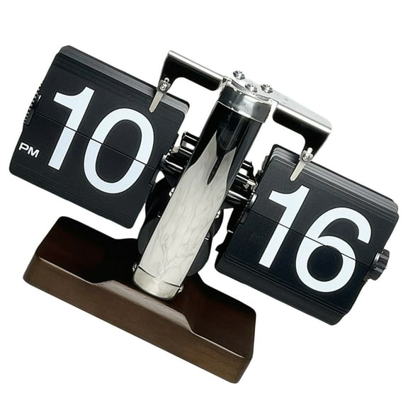 Modern Mechanical Digital Turn Page Clock Hour Display with Easy Time Adjustment Operated for Home Decoration