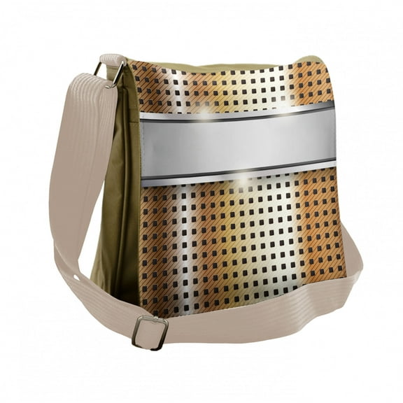 Modern Messenger Bag, High Tech Theme Image, Unisex Cross-body, by Ambesonne
