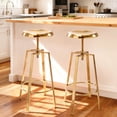 thumbnail image 1 of Modern Metal Counter Height Bar Stools Set of 2, Backless Round Swivel Barstools for Kitchen Island, Dining, Pub & Cafe, 1 of 8