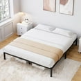 thumbnail image 1 of Modern Metal Bed Frame No Box Spring Needed/Reinforced Steel Structure withMetal Slats/Easy to Assemble/Under 12.8inch Storege Space/Anti Mattress Sliding/Noise Free, 1 of 9