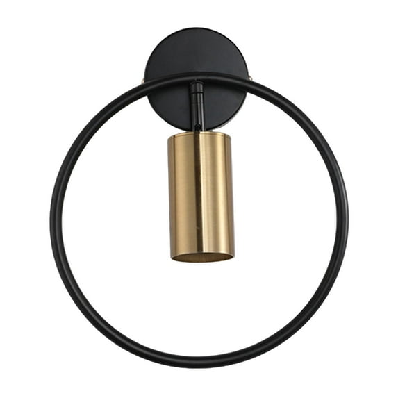 Modern Metal Circular Wall Sconces Wall Mount Lighting Fixture Bathroom Bedside Garage Porch Cafe and