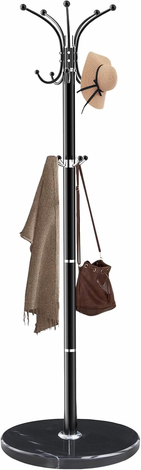 Modern Metal Coat Rack Stand, Coat Rack Freestanding with Natural ...