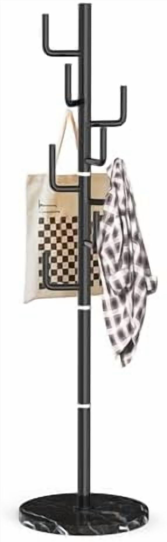 Modern Metal Coat Rack Stand with Natural Marble Base, Heavy Duty Coat ...