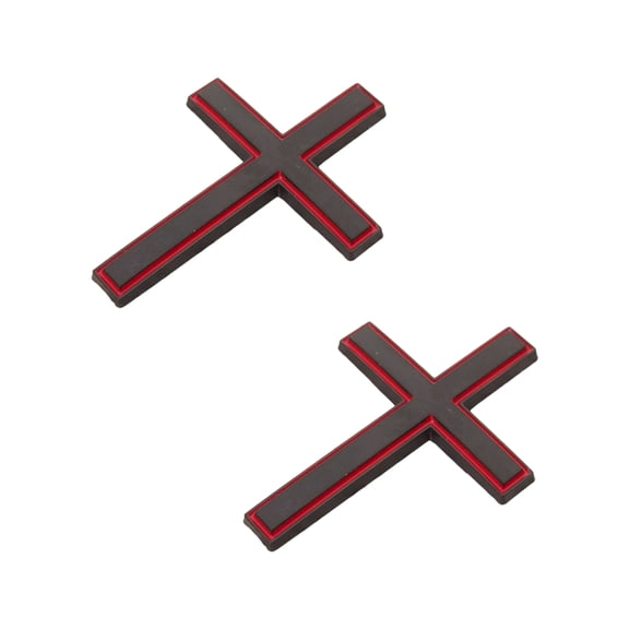 Modern Metal Crosses Car Emblems Fade Resistant Design Unique Vehicle Decoration Metal Auto Body Emblems