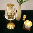 thumbnail image 1 of Modern Metal Crystal Lamp - Cordless Table Lamp, Rechargeable Battery Operated Lamp, 1 of 6