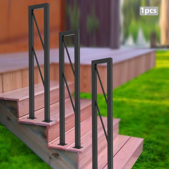 Modern Metal Decorative Railing U-shaped Stair Handrail Indoor/outdoor Step 85cm