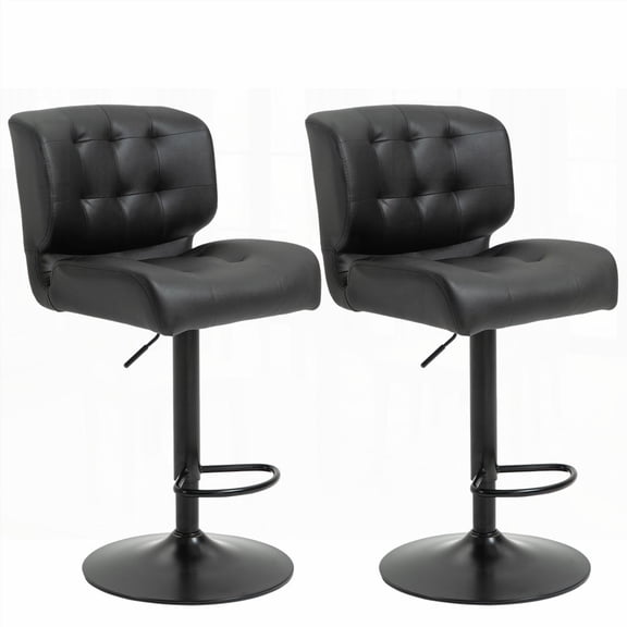 Modern Metal Dining Chairs - 2-Pack with Adjustable Height & Thick Cushion
