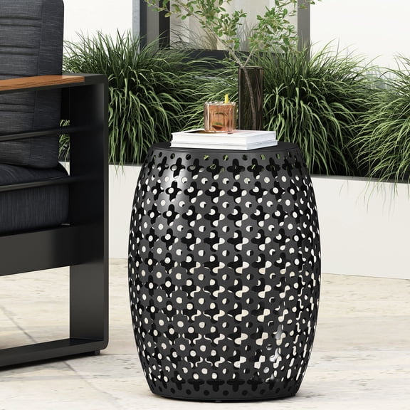 Modern Metal End Table with Hollow Frame / Adds Style to Space, No Assembly