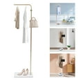 thumbnail image 1 of Modern Metal Freestanding Coat Hat Rack 3 Hooks Clothes Rack with Marble Base for Entryway Living Room Gold, 1 of 9