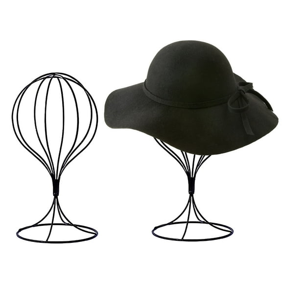 Modern Metal Hat Stand, Durable Stable Metal Hat Cap Rack Wigs Holder, Stable SturdyWig Head Display, Cap FreeStanding Table