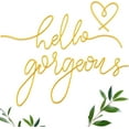 thumbnail image 1 of Modern Metal 'Hello Gorgeous' Wall Letters, Minimalist Home Decor for Bedroom, Living Room, Bathroom Decoration (Gold), 1 of 5