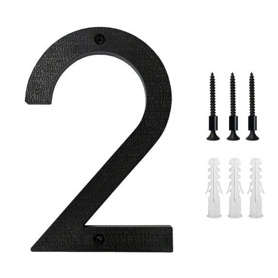Modern Metal House Numbers Black Door Number Logos, 5 Inch Modern Metal House Numbers B
