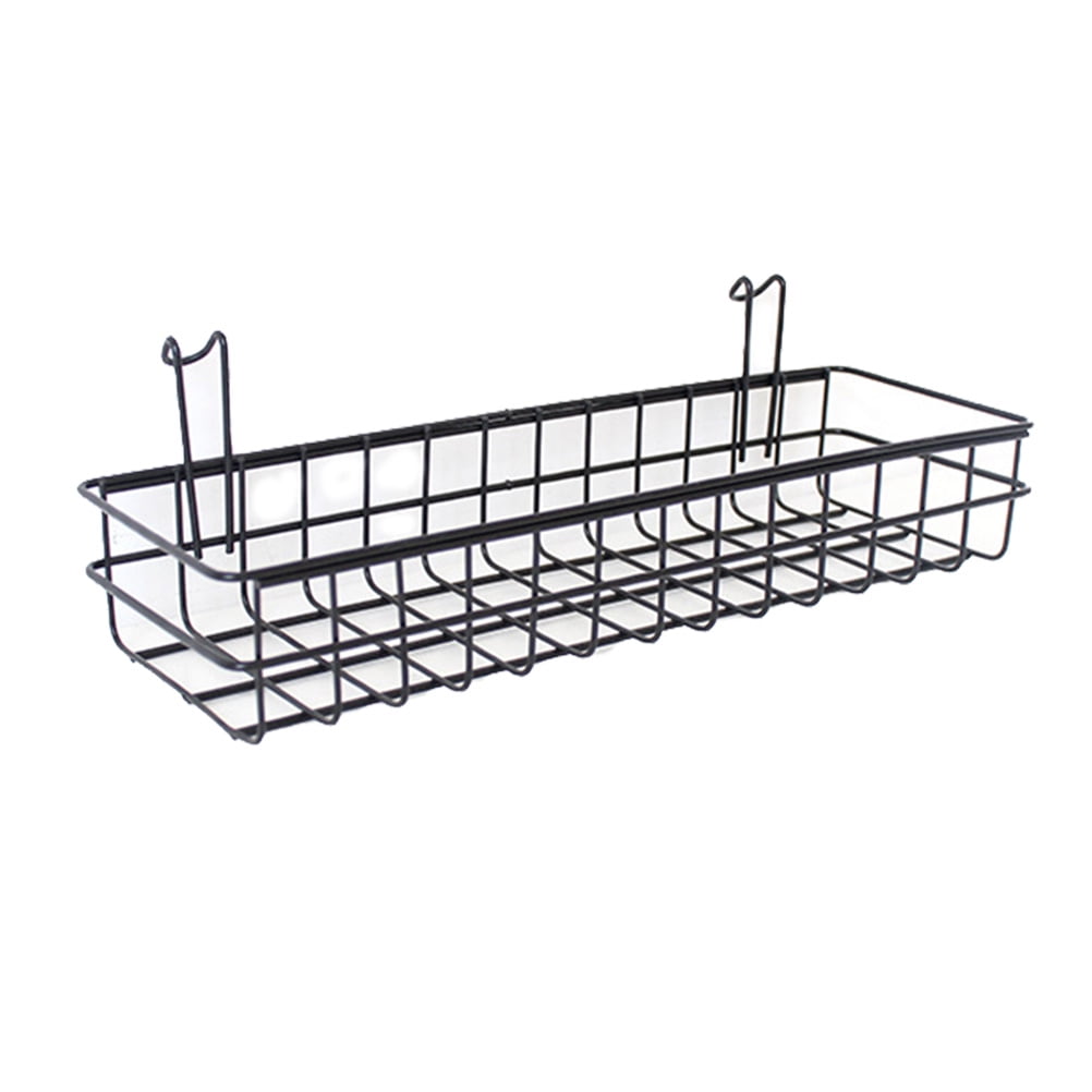 Modern Metal Mesh Wall Mount Storage Basket Iron Household Hanging Wall