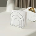 thumbnail image 1 of Modern Metal Napkin Holder for Kitchen Countertop & Dining Table,Space-Saving Elliptical Napkin Rack for Cocktail & Dinner Napkins,Indoor Outdoor Use,Durable Iron Dispenser 5.51x5.31x2.17in, 1 of 6