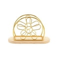 thumbnail image 1 of Modern Metal Napkin Rack 6.1x3.94in Iron Tabletop Holder for Kitchen Countertop Cocktail Napkins Indoor Outdoor Use (Brass Gold/B)​, 1 of 6