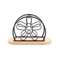 thumbnail image 1 of Modern Metal Napkin Rack 6.1x3.94in Iron Tabletop Holder for Kitchen Countertop Cocktail Napkins Indoor Outdoor Use (Matte Black/B)​, 1 of 6
