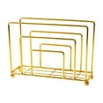thumbnail image 1 of Modern Metal Napkin Rack for Kitchen & Countertops | Sleek Iron Holder for Cocktail & Dinner Napkins | Indoor & Outdoor Use | Gold or Black Finish | 6.02x4.25x1.97in, 1 of 6