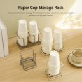 thumbnail image 1 of Modern Metal Paper Cup Holder | Single and Double Slot Design | Sturdy Countertop Organizer for Disposable Cups | Heavy-Duty Storage Rack for Home and Office, 1 of 5