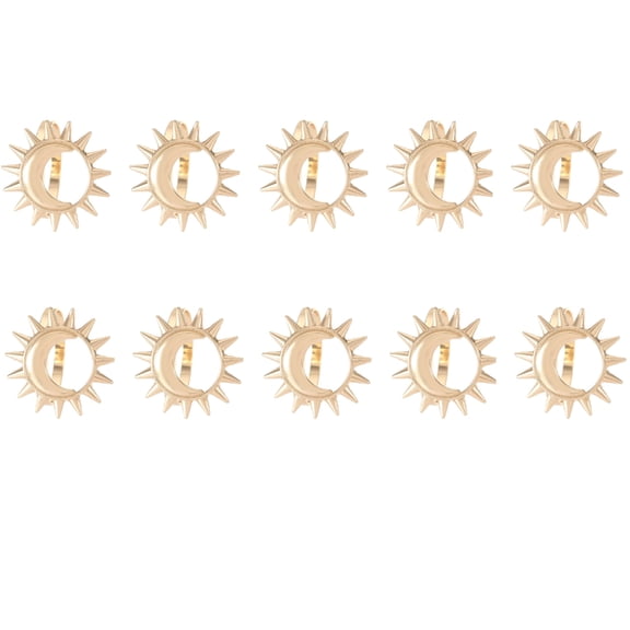 Modern Metal Sun Moon Inspires Napkin Rings Tableware Accessories For Holiday Gatherings Dinner Parties