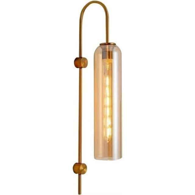 Modern Metal Wall Lamp Mid Century Glass Wall Sconce Living Room Wall