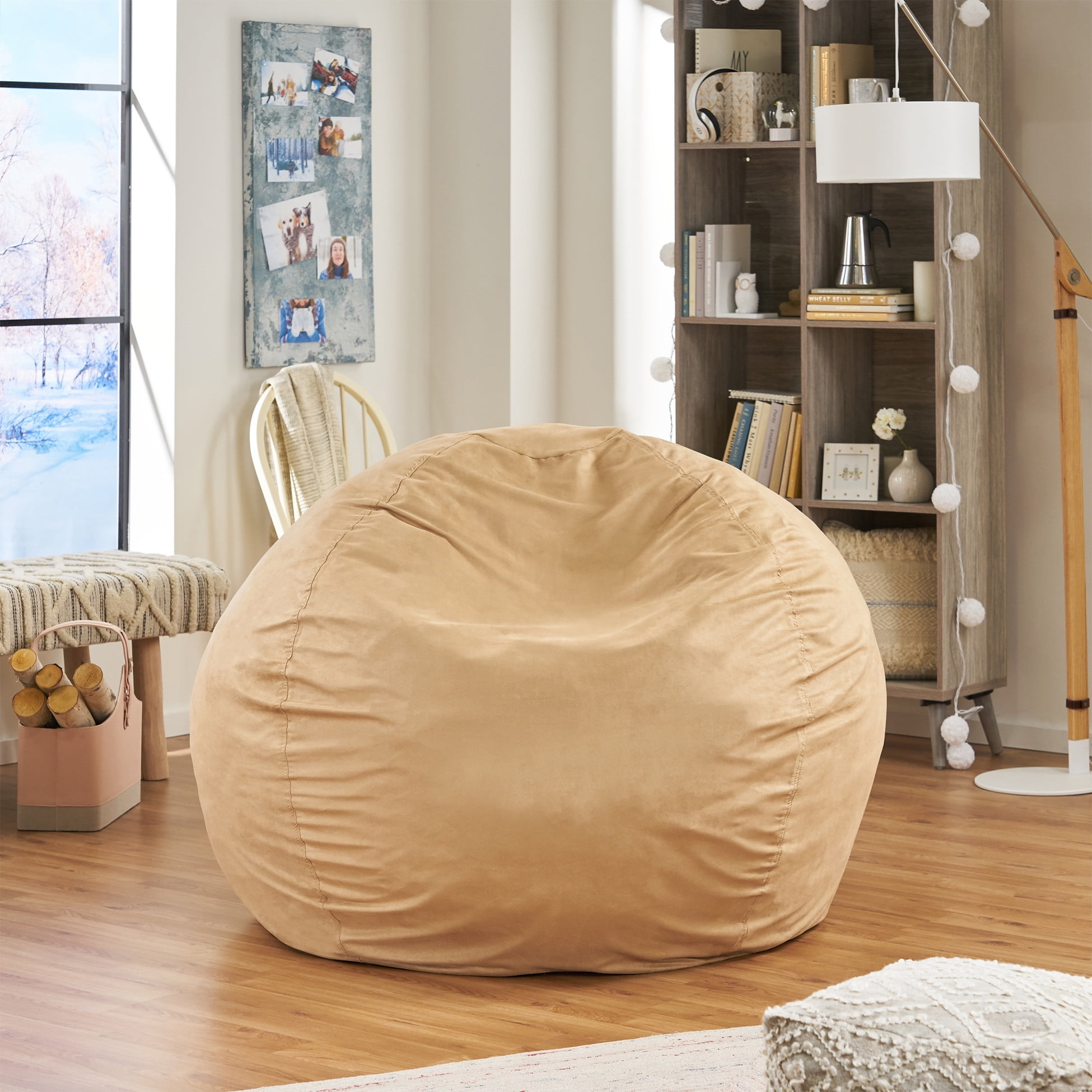 Modern Microfiber 5 Foot Bean Bag, Bean Bag for Adults and Kids Sofa