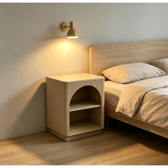 Modern Mid-Century Arched Nightstand
