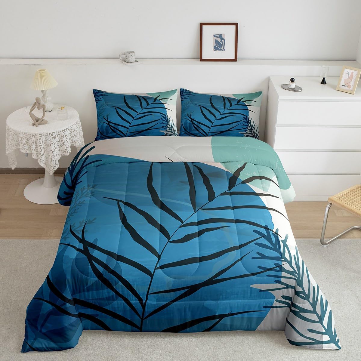 Modern Mid Century Comforter Full Retro Atomic Bedding Set Grid Down Comforter Vintage Fifties