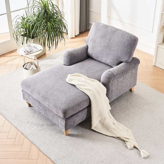 Modern Mid - Century Design - Cozy Comfort Sleeper Function - Indoor Living Room Use - Soft Chenille Upholstery and Removable Cushions