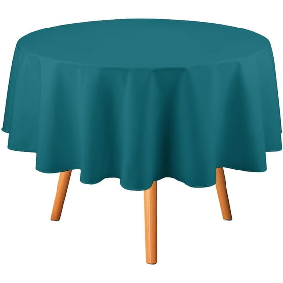 Modern Minimal Trendy Blue Green Tablecloth Washable Dinng Table Covers Decorative for Kitchen & Table Linens 70" x 70"