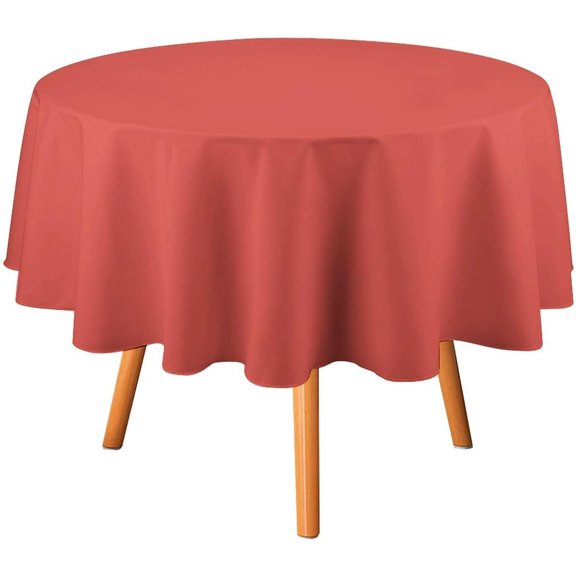 Modern Minimal Trendy Light Red Tablecloth Washable Dinng Table Covers Decorative for Kitchen & Table Linens 60" x 60"