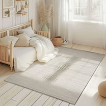 Modern Minimalist Abstract Rug Contemporary 5x7 Area Rug For Living Room Carpet