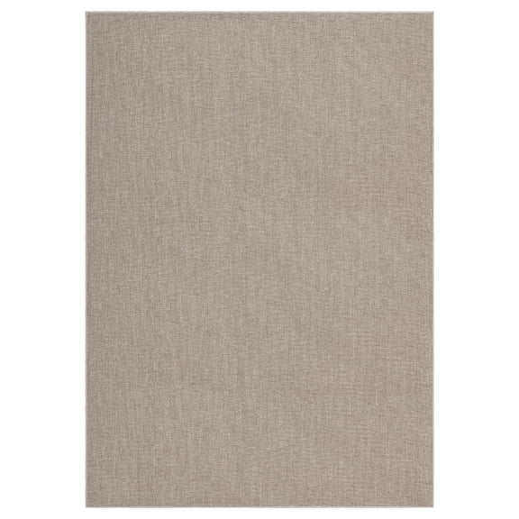 Modern Minimalist Area Rug, Washable, Non-Slip Ultra-Thin Non-Shedding Collapsible Taupe Carpet for Living Room