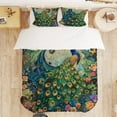 thumbnail image 1 of Modern Minimalist Bedding Set, Peacock Print Unisex Bedding Set with 1 Duvet Cover and 2 Pillowcases, 1 of 4
