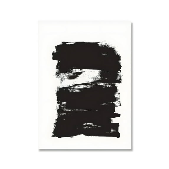 Modern Minimalist Black White Abstract Wall Art Poster for Bedroom or Living Room Decoration, UNFRAMED 12x18