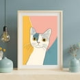 thumbnail image 1 of Modern Minimalist Cat Art Print, Abstract Catcolorful Cat Cute Cat Poster, Contemporary Pet Art, Whimsical Cat Wall Art, Modern Wall Decor, 24x36 UNFRAMED, 1 of 2